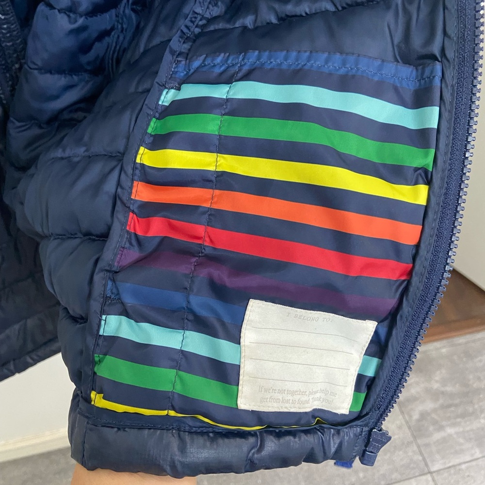 Primary Kids Deep Blue Lightweight Puffer Jacket - Picture 7 of 7